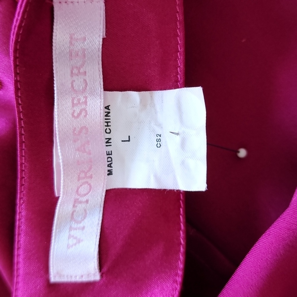 Victoria Secret Sexy Nightie Hot Pink Silky fabric Size L - Picture 6 of 9